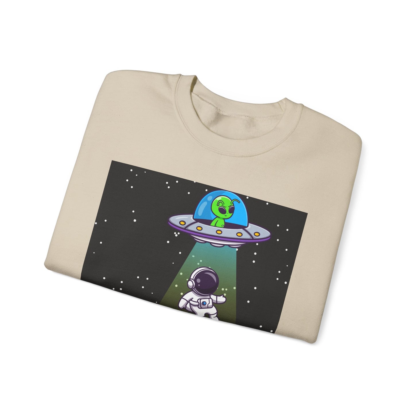 Earth is Ghetto Unisex Heavy Blend™ Crewneck Sweatshirt - Fun Space Graphic Sweatshirt for Cosmic Lovers