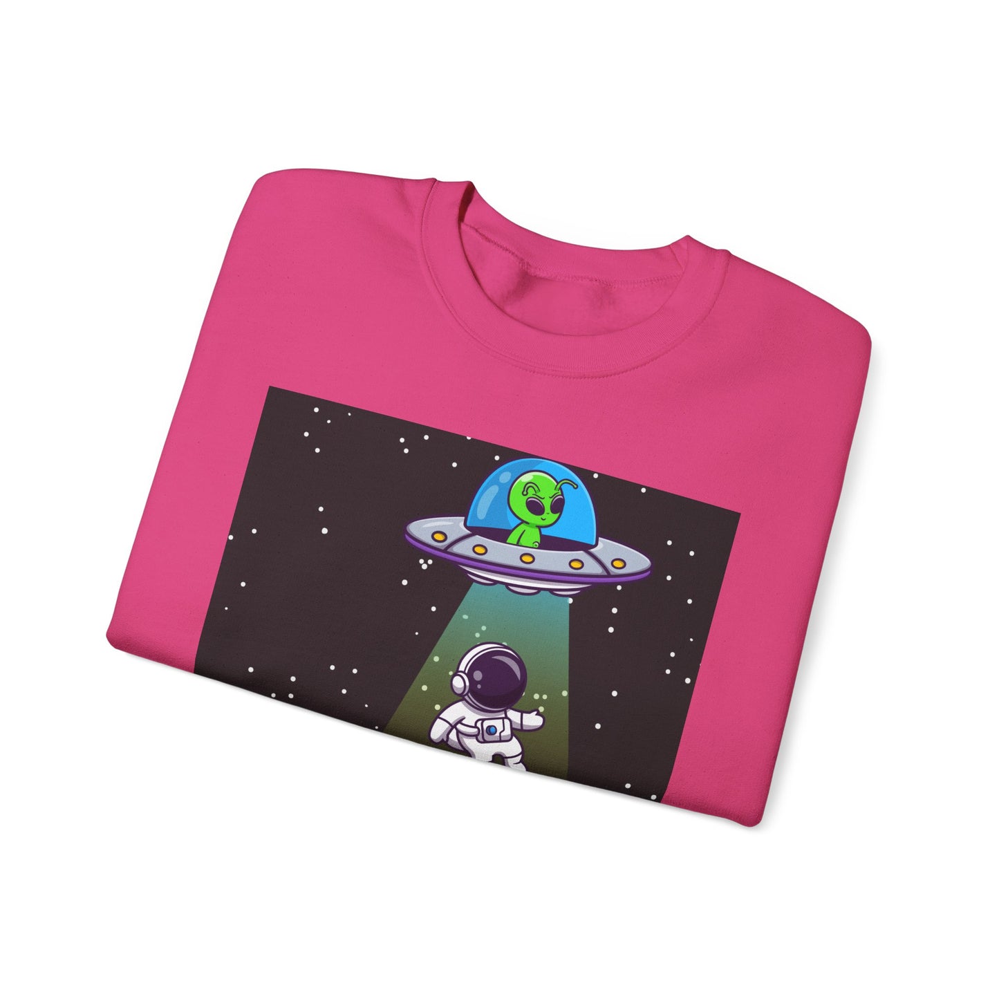 Earth is Ghetto Unisex Heavy Blend™ Crewneck Sweatshirt - Fun Space Graphic Sweatshirt for Cosmic Lovers