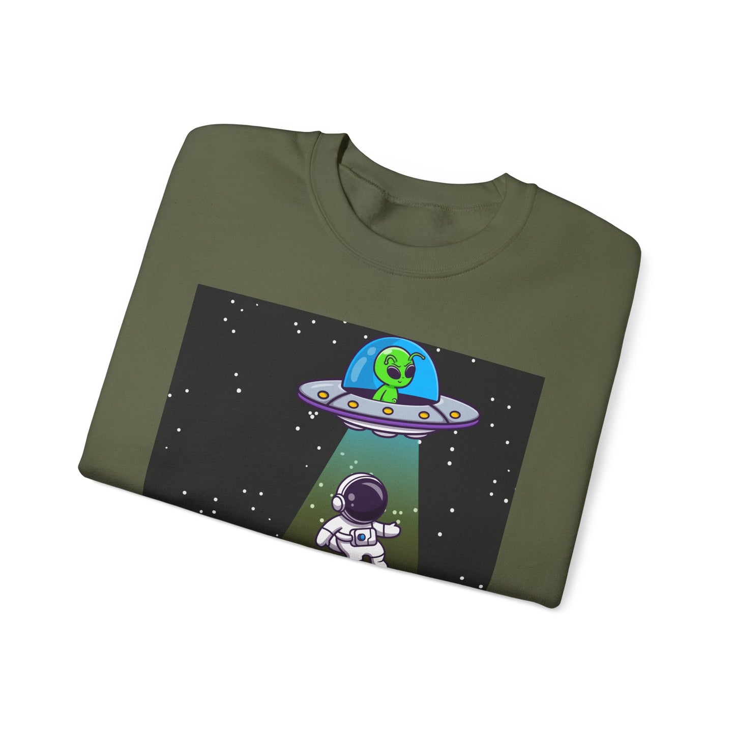 Earth is Ghetto Unisex Heavy Blend™ Crewneck Sweatshirt - Fun Space Graphic Sweatshirt for Cosmic Lovers