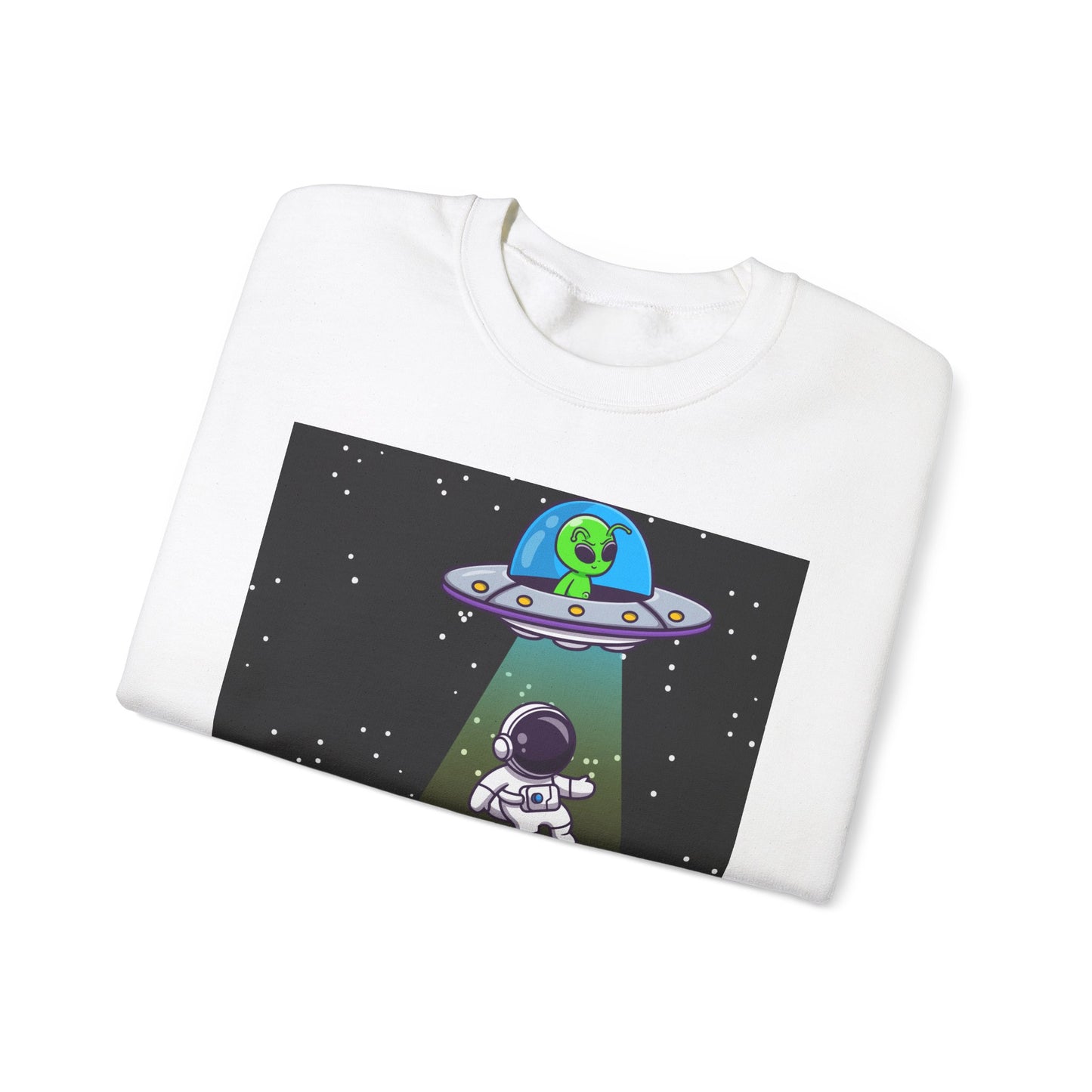 Earth is Ghetto Unisex Heavy Blend™ Crewneck Sweatshirt - Fun Space Graphic Sweatshirt for Cosmic Lovers